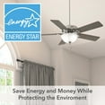 thumbnail image 5 of Hunter 52 inch Indoor Ceiling Fan with LED Light - Ceiling Fan with Pull Chain, For Bedroom or Living Room, Standard Mount, No Remote, 5 Blades, Includes Bulbs - Pro's Best 52725, Brushed Nickel, 5 of 17