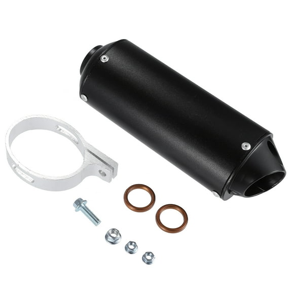 Unique Bargains 1 Set Muffler Exhaust Pipe System Assembly Kit 28mm for Motorbike ATV Pit Dirt Bike Black