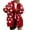 DT--Red, variant on DailyTrove Women's Leaf Print Cardigan, Casual Brunch & Weekend Wear, Soft Cotton Blend, Plus Size Friendly