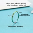 thumbnail image 3 of 5Pcs Grade 23 Titanium 16g 18g 20g Nose Ring Hoop Set Hinge Clicker Septum Rings Tragus Piercing Cartilage Hoop Earrings for Women Men 6-12mm, 3 of 7