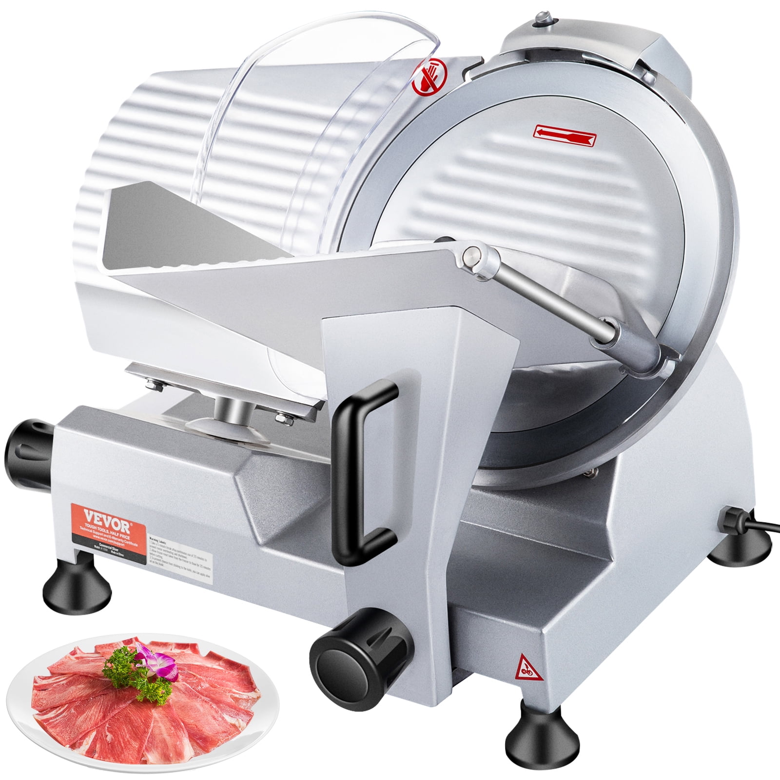 VEVOR 12" Commercial Meat Slicer 320W Electric Deli Slicer for Meat Cheese Bread