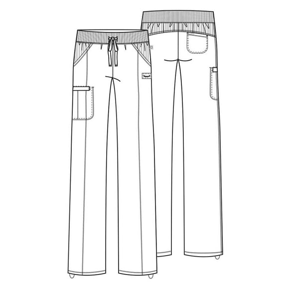 Cherokee Women's Infinity Low-Rise Straight Leg Drawstring Pant