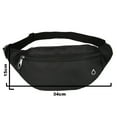 thumbnail image 2 of Riñonera impermeable con correa ajustable para hacer ejercicio, viajar, correr de forma informal, color negro, 2 of 5
