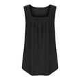 thumbnail image 4 of Taqqpue Girls Tank Tops Summer Sleeveless Square Neck Casual Shirts Pleated Flowy Solid Color Loose Fit Blouse Cute Fashion Tees Tops Curved Hem 5-15 Years, 4 of 6