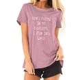 thumbnail image 3 of Xuanfei Women Don't Follow In My Footsteps Printed Short Sleeve T-Shirt, 3 of 7