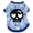 Blue, variant on Petitebelle Black Skull Face Puppy Dog Shirt (Pink Straight Stripes, Small)