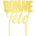 thumbnail image 1 of Cake Top Bonne Fete Gold Acr, 1 of 2