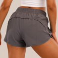 thumbnail image 4 of Pantalones cortos deportivos para mujer, pantalones cortos informales con forro y bolsillos con cremallera de cintura alta de secado rápido para uso en verano, 4 of 6