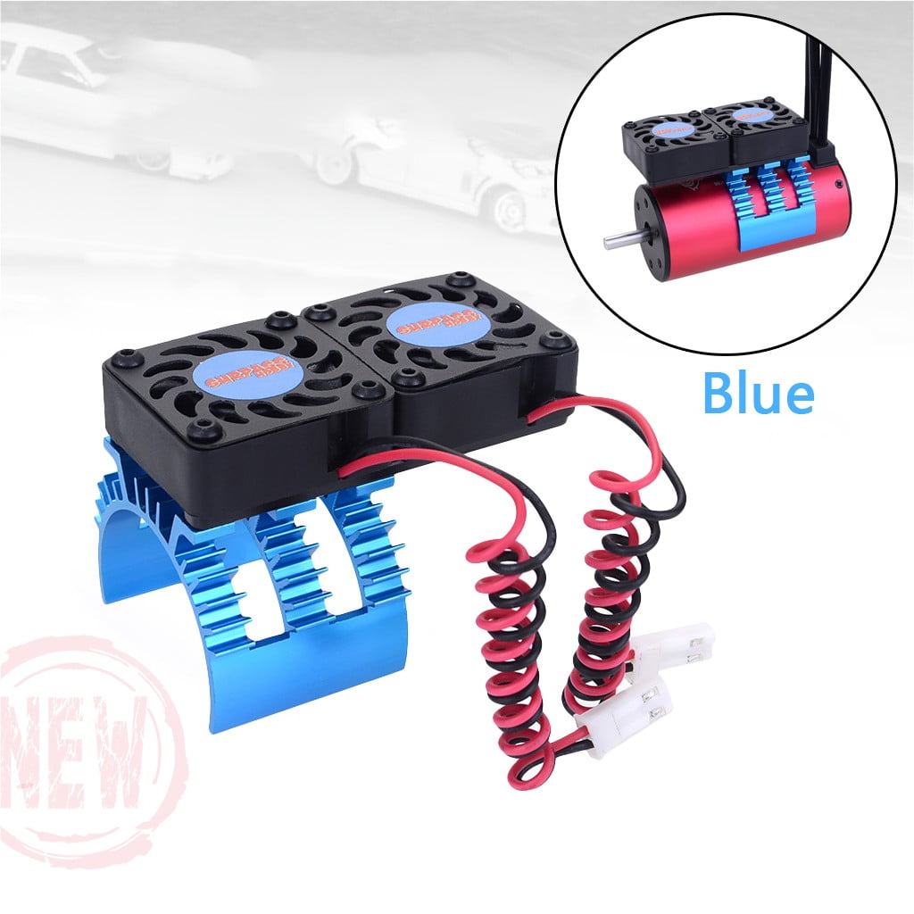 Siaonvr SurpassHobby Motor Heat Sink With Two Cooling Fans for 1/10 HSP