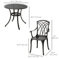 thumbnail image 3 of Outsunny 5 Pieces Outdoor Dining Set, Patio Table and Chairs, Brown, 3 of 10