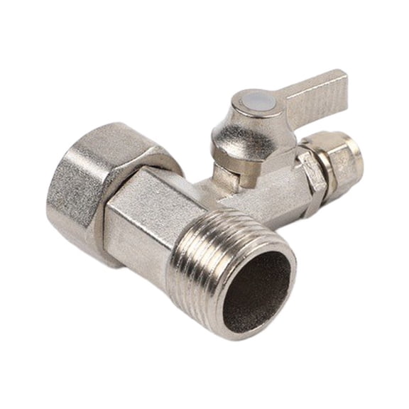 1PC RO Feed Water Adapter 1/2" to 1/4" With Shut-Off Ball Valve Tap