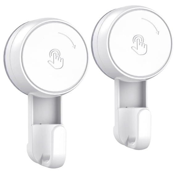 Ganchos de succión impermeables LUXEAR para ducha, resistentes, paquete de 2