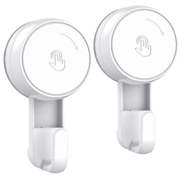 Ganchos de succión impermeables LUXEAR para ducha, resistentes, paquete de 2