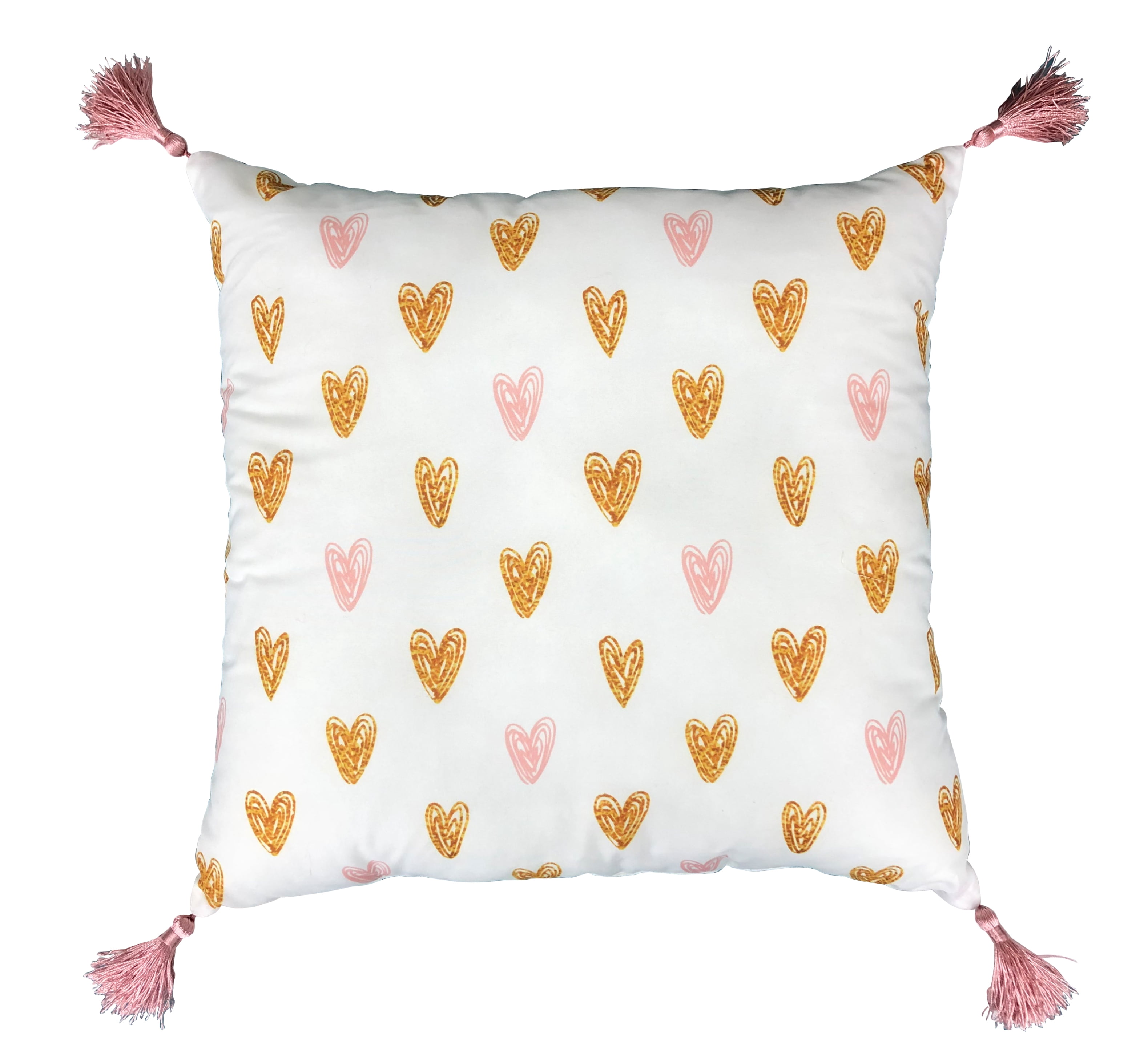 Foil Hearts Pillow 18x18
