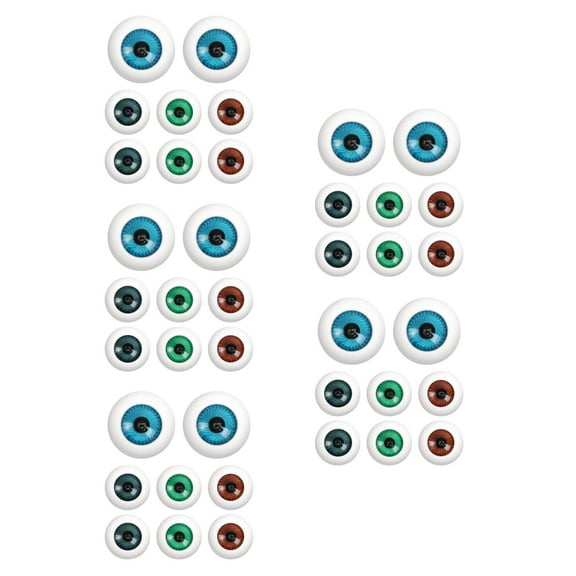 40Pcs Eyeballs Scary Realistic Hollow Eyeball Horror Skull Costume Props for Trick or Treat Party Craft Decoration