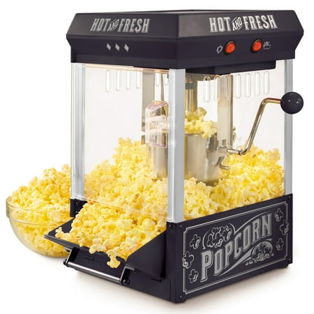 

Nostalgia KPM220BK Vintage 2.5-Ounce Tabletop Kettle Popcorn Maker Makes 10 Cups