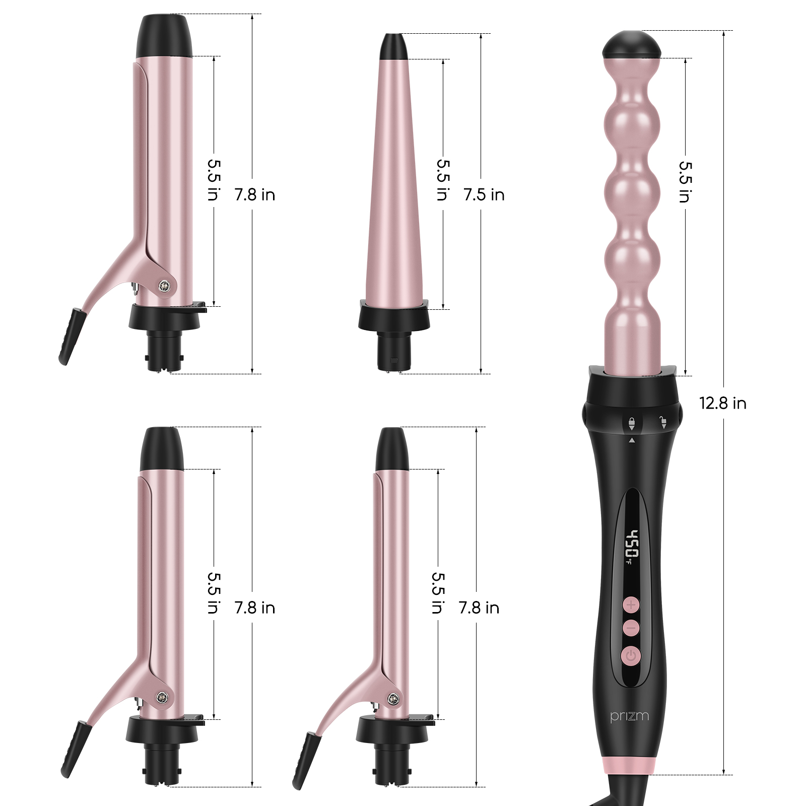 Prizm 5-in-1 Professional Curling Iron with Barrels photo 3