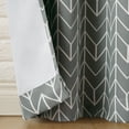thumbnail image 5 of Sun Zero Kenwood Chevron Blackout Grommet Curtain Panel, 40"X84", Gray, 5 of 9