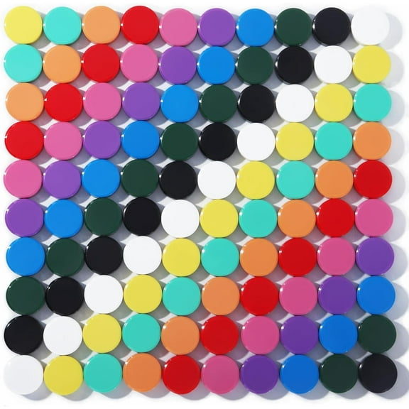 Fridge Magnets, 100PCS 10 Colors Strong Small Heavy Duty Magnets - Mini Round Refrigerator Magnets for Whiteboard Kitchen Office - Cute Decorative Magnet for Locker Classroom Home Organization