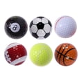 thumbnail image 1 of KAKOWELY 6 pelotas de entrenamiento deportivas de goma de simulación para exteriores (tenis, baloncesto, béisbol, rugby, billar)., 1 of 5
