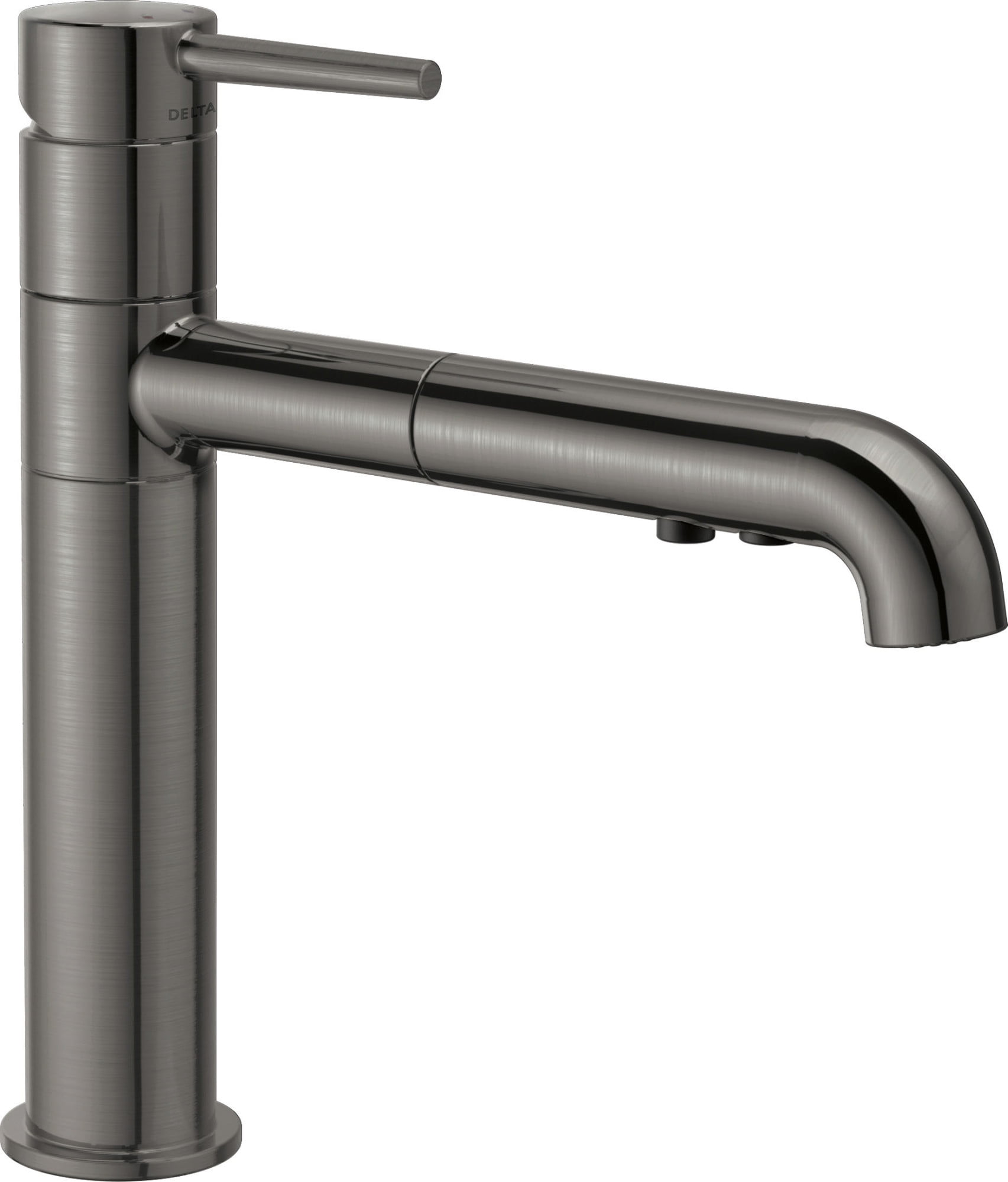 Delta Trinsic Single Handle Pull Out Kitchen Faucet Black Stainless