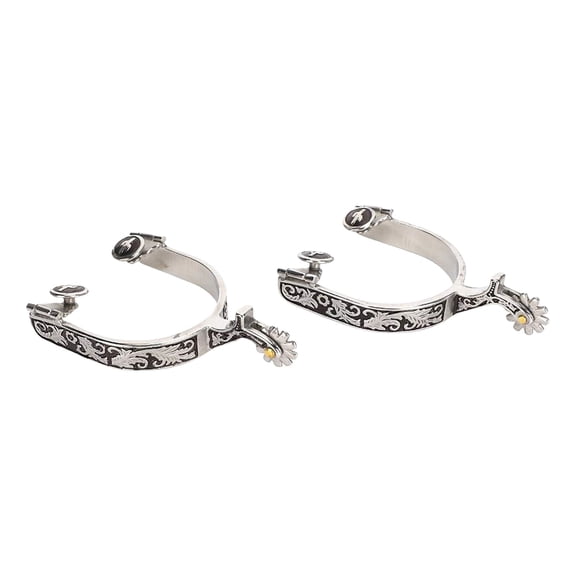 BIBABLYKE Stainless Steel Horse Spur Western Cowboy Horse Spur Horse Boot Spur Decoration for Equestrian Competition Entertainment