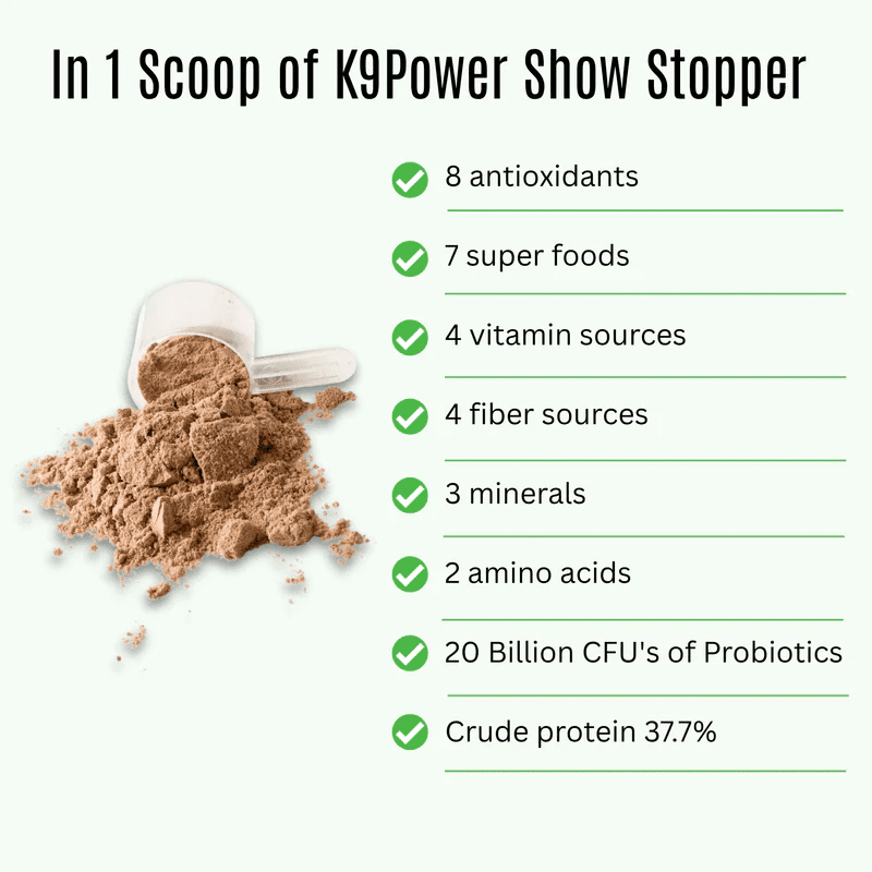 K9 Power - Show Stopper - Healthy Coat and Skin Supplement for Dogs - 1 Lbs.