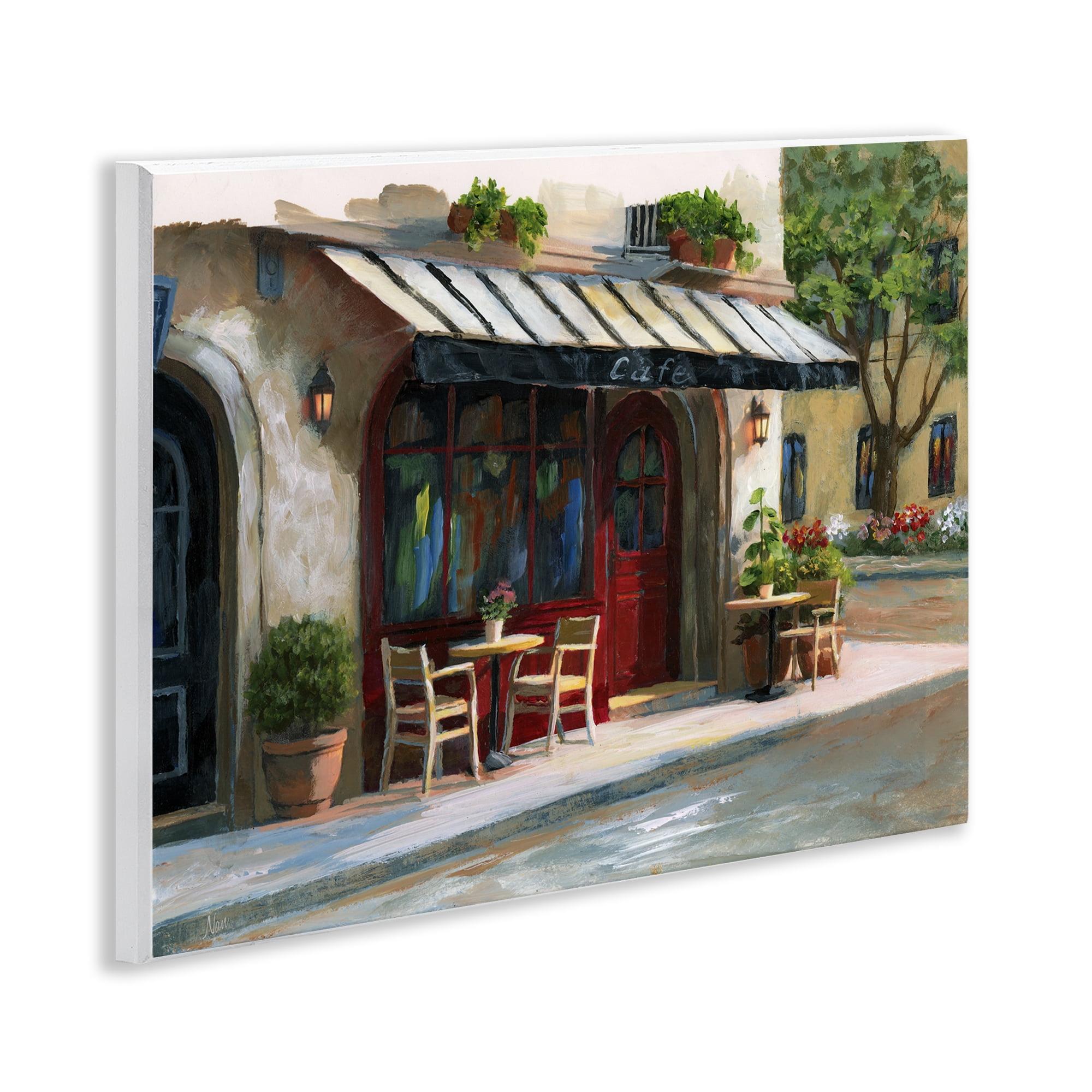 Stupell Industries Charming Sidewalk Cafe Tables Wall Plaque Art, design by Nan