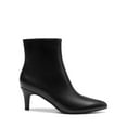 thumbnail image 2 of BURUDANI Women Pointed-Toe Kitten-Heel Ankle Booties Side-Zip Fall Leather Boots for Office & Work, 2 of 8