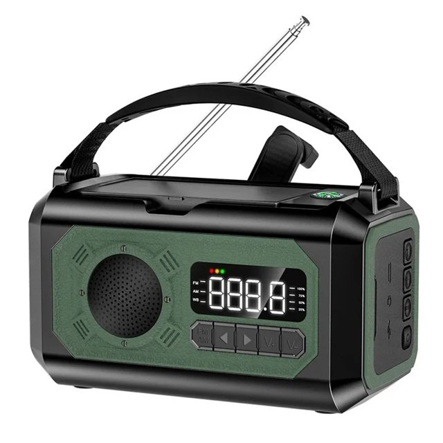 Weather Alert Radio Solar Hand Crank Multifunction Radio Flashlight Power Bank For Outdoor Survival ,Handy Bright