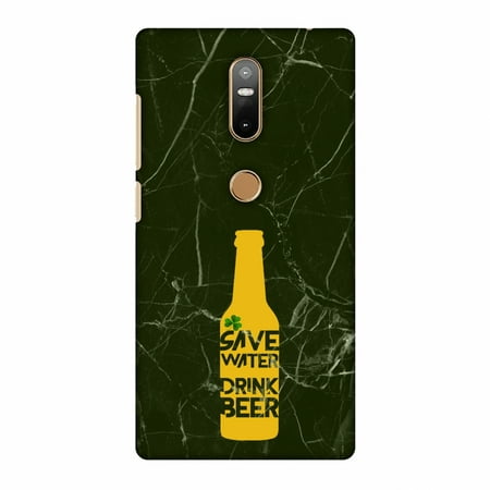 Lenovo Phab 2 Plus Case, Premium Handcrafted Printed Designer Hard Snap on Shell Case Back Cover with Screen Cleaning Kit for Lenovo Phab 2 Plus - Save Water Drink Beer - Green