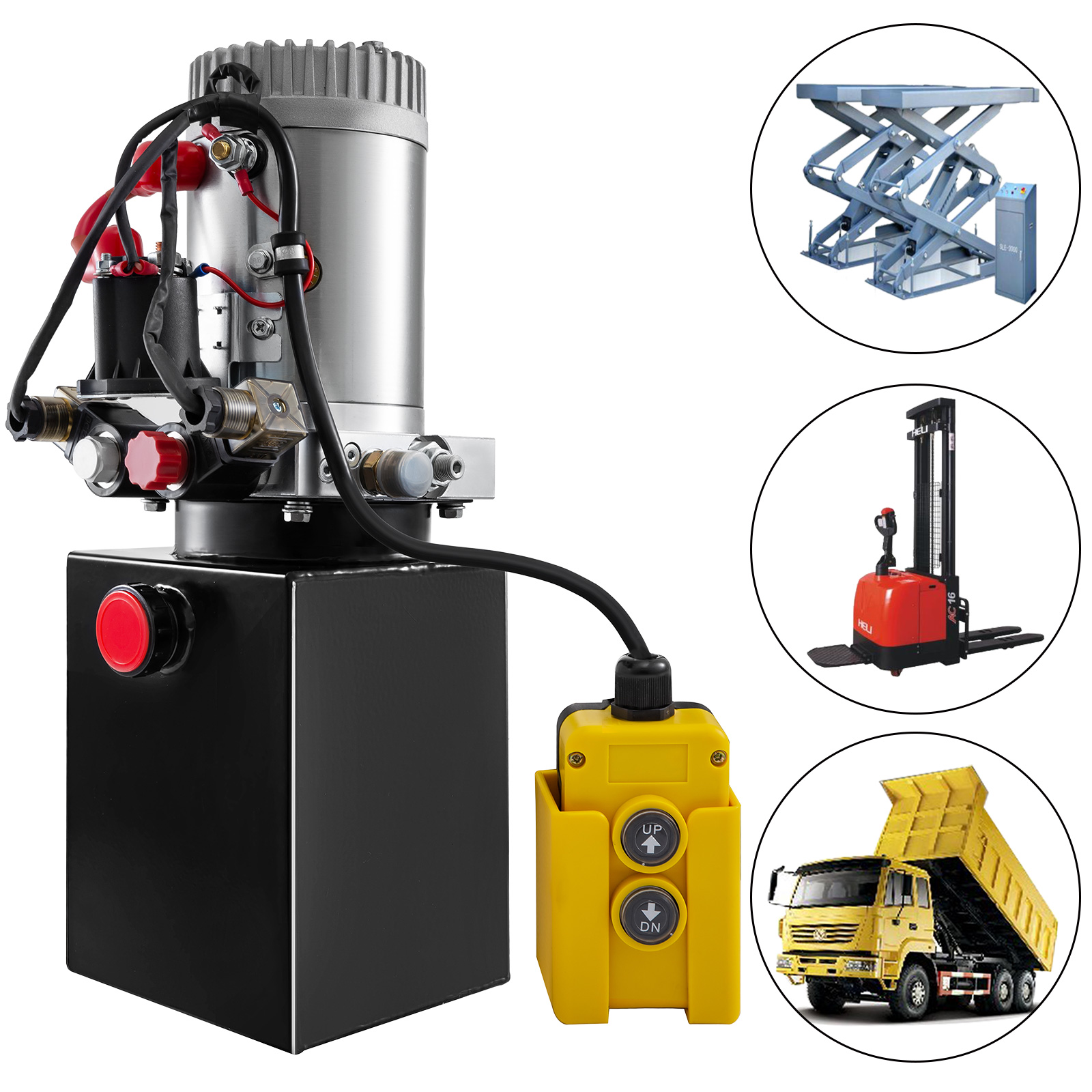 Hydraulic Pumps Business & Industrial Details about 6 Quart 12V Double