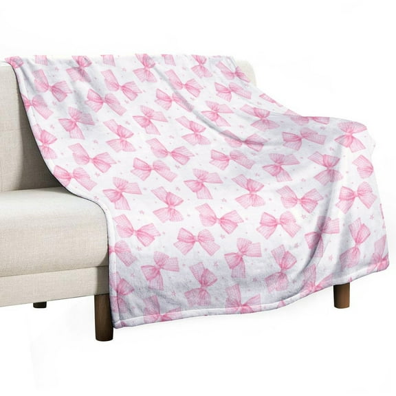 Princess Cute Bow Blankets Bedroom Living Room Sofa Throw Blankets for Beds