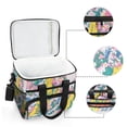 thumbnail image 6 of FORMRS Insulated Cooler Bag 24 Cans Capacity Soft Leakproof Lunch Box with Side Pockets, Green Mountains, 6 of 7