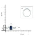 thumbnail image 5 of ANGARA Natural Oval 1.55 ct Blue Sapphire Crossover Ring with Diamond Halo in 14K White Gold for Women (Size-8x6mm) | September Birthstone, Anniversary, Jewelry Gift for Women | Natural Sapphire Ring, 5 of 9
