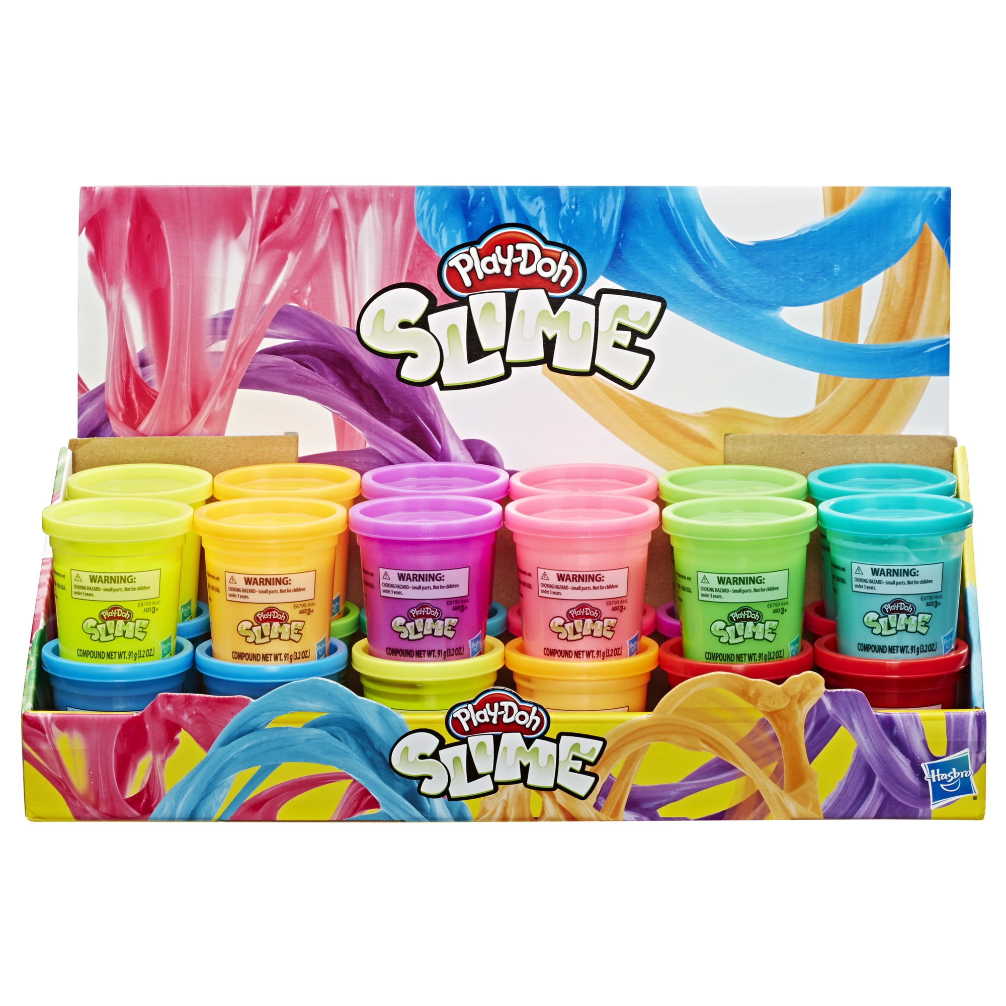 Play-Doh Slime 24 Count of 3.2-Ounce Cans of Play-Doh Slime Compound, Ages 3 and up - Walmart.com