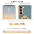thumbnail image 2 of for Samsung Galaxy S23 Case, Galaxy S23 6.1" Case, Slim Lightweight Ring Holder Kickstand Magnetic Car Mount Supported Electroplated Women Girls Case for Samsung Galaxy S23 6.1"-Grey, 2 of 16