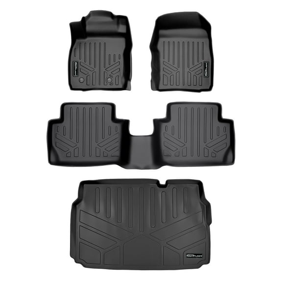 SMARTLINER 3 Rows Custom Fit Floor Liners Compatible with 2018 - 2021 Ford EcoSport (Gasoline)