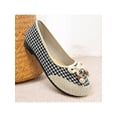 thumbnail image 1 of Innerwin Ladies Flats Slip On Loafers Bow Tie Anti-Slip Pumps Round Toe Wedding Black 5.5, 1 of 5
