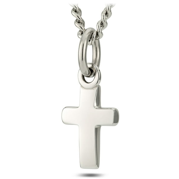 Women's Stainless Steel Dainty Cross Necklace- John 19:30 by Shields of Strength
