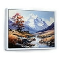 thumbnail image 2 of Designart "Mountains Majestic Peaks Painting I" Landscapes Floater Framed Canvas Wall Art, 2 of 7