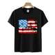 thumbnail image 4 of Camiseta Camiseta extragrande de manga corta con estampado del Día de la Independencia Cgtredaw Para estrenar, 4 of 7