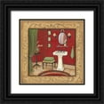 thumbnail image 1 of Lewis, Kim 20x20 Black Ornate Wood Framed with Double Matting Museum Art Print Titled - Red Bathroom Sink, 1 of 4