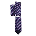 thumbnail image 4 of Jacob Alexander Men's Woven Chevron Stripes Pattern Regular Neck Tie - Red, 4 of 7