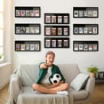 thumbnail image 3 of 3 Pack Card Display Case, Trading Card Display Frame Wall Mount, Graded Sports Card Display for Trading Card Collection Black, 3 of 8