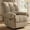 Camel, variant on 36'' W Camel Comfy Manual Rocking Recliner Chair, Ergonomic Pain Relief w/Pockets, Reading Napping Small Apt Bedroom Living Room, Gift for Mom Dad