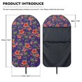 thumbnail image 7 of Uourmeti 1 Pack Car Seat Towel Cover in Red Hibiscus Floral Theme, Waterproof Plush Microfiber Cover Compatible with Vans Trucks SUVs, 7 of 7