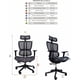 thumbnail image 3 of Silla de Oficina Ejecutiva I SEATING Reclinable Montenegro Color negro, 3 of 7