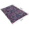 thumbnail image 4 of Pioneer Flower Floral Print Pattern Blanket,Comfortable Soft Lamb Wool Throw Blanket,All Season,Warm Lightweight Blankets for Sofa Bed Couch Living Room Chair,40"x50", 4 of 4