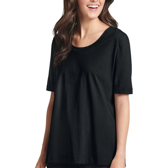 Jockey Everyday Essentials Cotton Short Sleeve Sleep T-Shirt, Size Large, Black